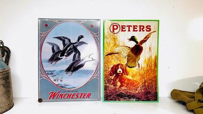 PETER’s and WINCHESTER TIN SIGNS
