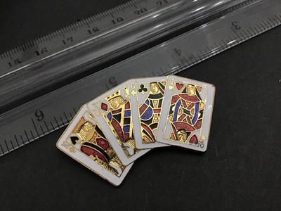 Playing Cards Pin Brooch