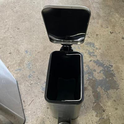 1045 Two Small Stainless Steel Waste Bins