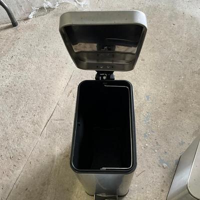 1045 Two Small Stainless Steel Waste Bins