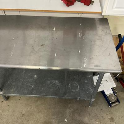 1046 Large Commercial Stainless Steel Work Table