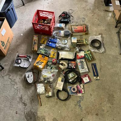 1047 Lot Of Auto And Marine Parts With Plumbing Chemicals/Adhesives