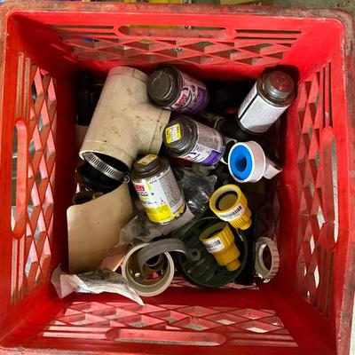1047 Lot Of Auto And Marine Parts With Plumbing Chemicals/Adhesives