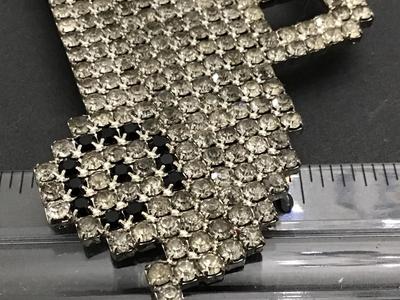 Bauer Signed XLarge 4 Inch Rhinestone Car Vintage