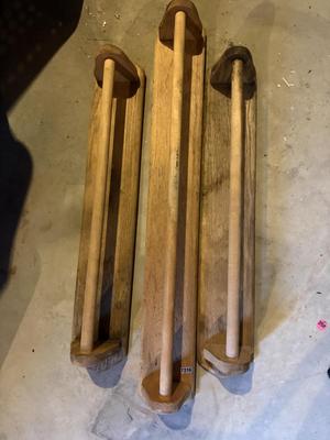 Wooden towel racks