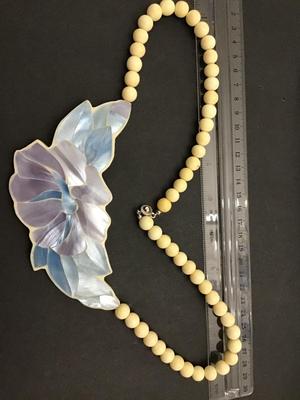 Lee Sands Mosaic Lotus Flower Mother Pearl Abalone