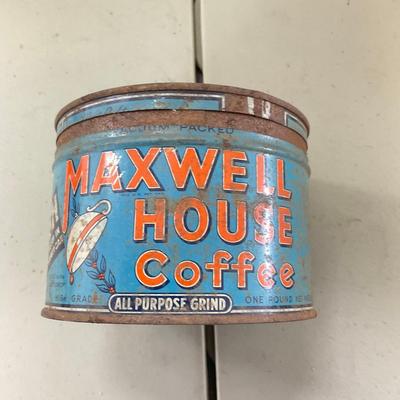 1083 Reporduction Of Wrigley's Sign With Antique Maxwell House Coffee Tin
