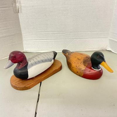 1084 Pair Of Carved Wooden Decoys