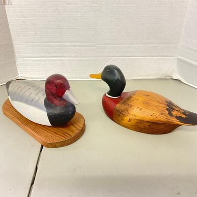 1084 Pair Of Carved Wooden Decoys