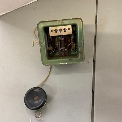 1085 Vintage Aluminum Hat With GE Switch & Door Bell & Metal Soldering Iron