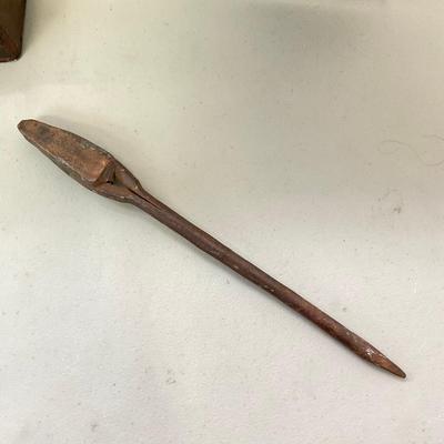 1085 Vintage Aluminum Hat With GE Switch & Door Bell & Metal Soldering Iron