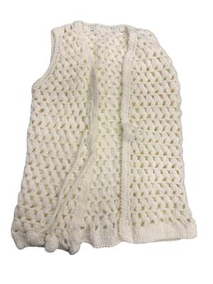 4 Handmade Crochet Vests, Not Sized