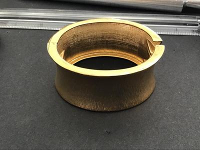 Gold Tone Wide Clamper Bracelet