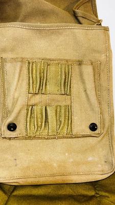 WORLD WAR II US ARMY M-1938 MAP CASE/DISPATCH SATCHEL AND M-1910 ARMY ISSUED CANTEEN OF THE SAME ERA