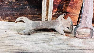 OLD WRENCHES FOR DIFFERENT APPLICATIONS