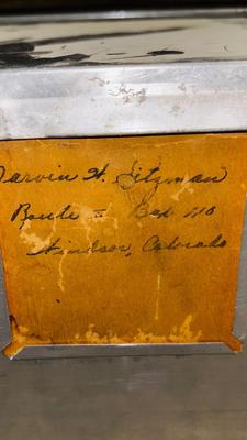 COW MILKING STOOL AND ALUMINUM EGG BOX