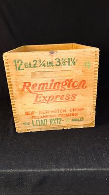 REMINGTON 12 GAUGE WOODEN AMMO CRATE