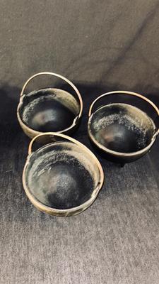6 MORE OF THE CAST IRON CAULDRONS