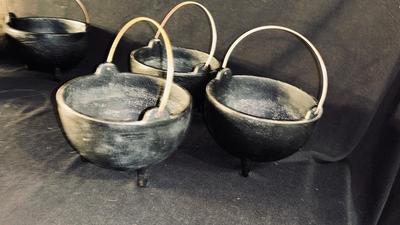6 MORE OF THE CAST IRON CAULDRONS