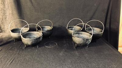 6 MORE OF THE CAST IRON CAULDRONS