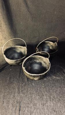 6 MORE OF THE CAST IRON CAULDRONS