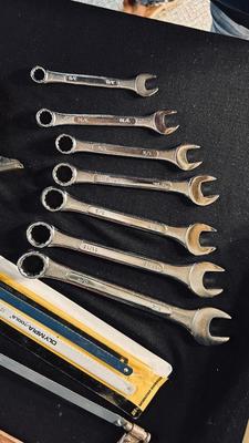 NICE SIZED RUBBER MALLET, SAE END WRENCHES , HACKSAW AND MORE!