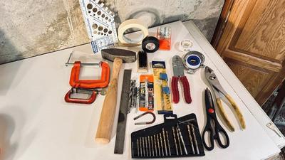A NICE ASSORTMENT OF HAND TOOLS & HARDWARE
