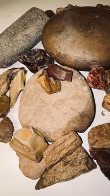 ROCKS AND PETRIFIED WOOD