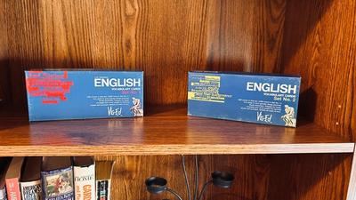 BOOK SHELF AND CONTENTS (BOOKS, DVDS & MORE)