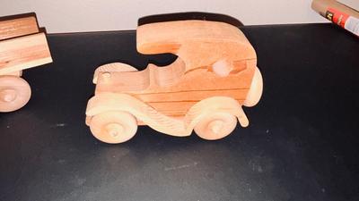 ALPHABET FLASH CARDS AND HANDMADE WOODEN TOYS.