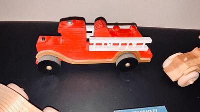 ALPHABET FLASH CARDS AND HANDMADE WOODEN TOYS.