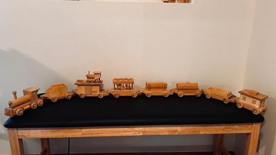 HANDCRAFTED PULL OR PUSH TOY TRAIN