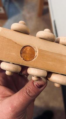 HANDCRAFTED PULL OR PUSH TOY TRAIN