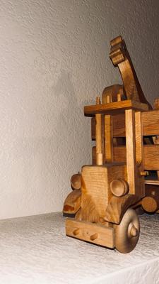 HANDMADE TOY TRUCKS AND ANIMALS
