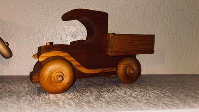 HANDMADE TOY TRUCKS AND ANIMALS