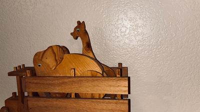 HANDMADE TOY TRUCKS AND ANIMALS