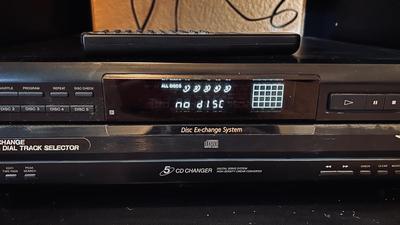 SMALLER TV STAND AND SONY CDP-CE315 5 DISC CD PLAYER WITH REMOTE