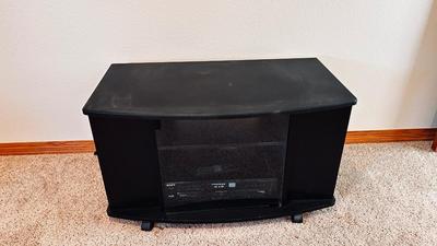 SMALLER TV STAND AND SONY CDP-CE315 5 DISC CD PLAYER WITH REMOTE