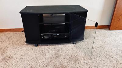SMALLER TV STAND AND SONY CDP-CE315 5 DISC CD PLAYER WITH REMOTE