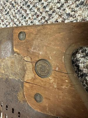 ANTIQUE DISSTON CROSSCUT 2 MAN HAND SAW