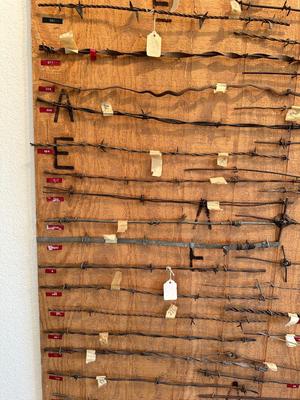 LARGE BARBED WIRE SAMPLE DISPLAY