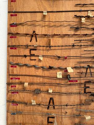 LARGE BARBED WIRE SAMPLE DISPLAY