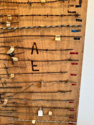 LARGE BARBED WIRE SAMPLE DISPLAY