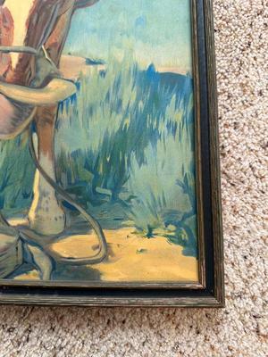 1924 "THE LAST DROP FROM HIS STETSON" BY ARTIST LON MEGARGEE