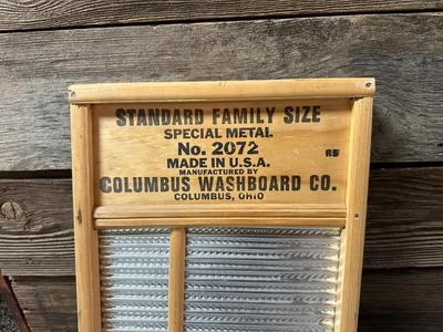 MAID-RITE WASHBOARD AND THE NEW KELLER WOODEN IRONING BOARD