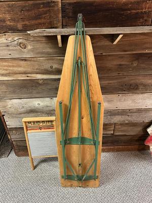 MAID-RITE WASHBOARD AND THE NEW KELLER WOODEN IRONING BOARD