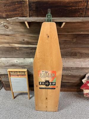 MAID-RITE WASHBOARD AND THE NEW KELLER WOODEN IRONING BOARD