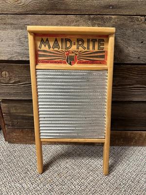MAID-RITE WASHBOARD AND THE NEW KELLER WOODEN IRONING BOARD