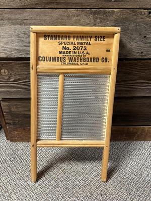 MAID-RITE WASHBOARD AND THE NEW KELLER WOODEN IRONING BOARD