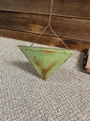 LATIMER FUEL CO DUSTPAN AND AN ANTIQUE PUSH VACUUM